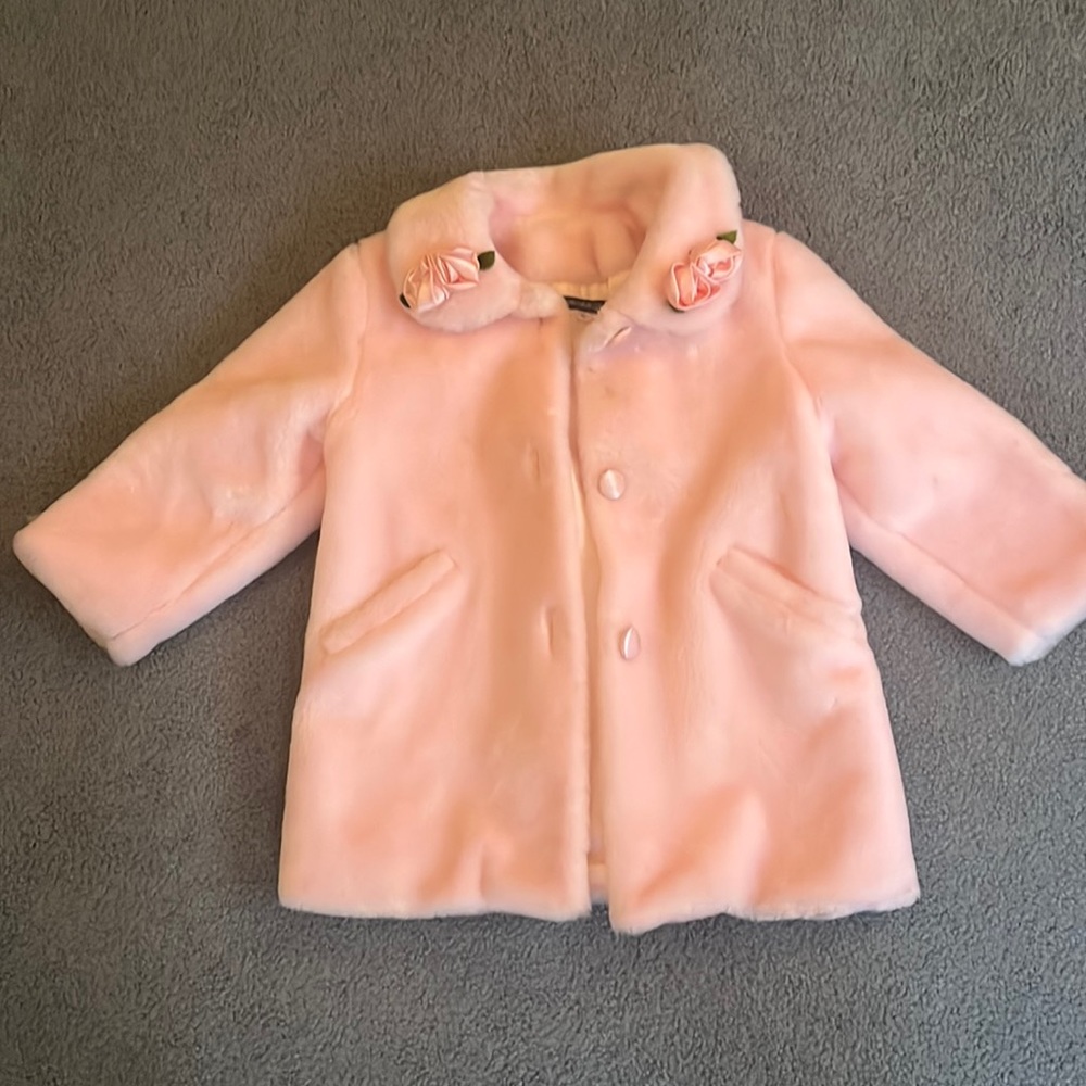 Rosetta Millington girls size 5 pink plush jacket